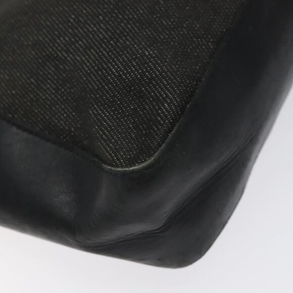 GUCCI Web Sherry Line Hand Bag Canvas Black Silver - Picture 11 of 16